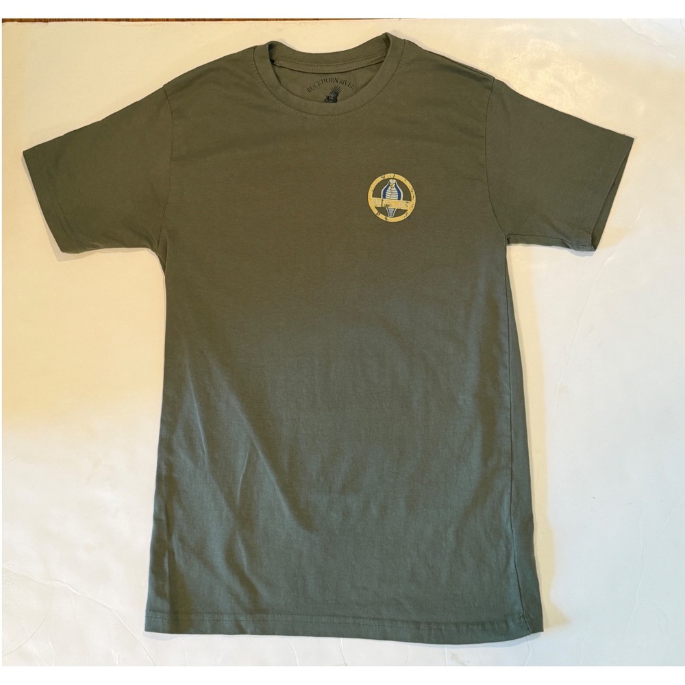 Buckhorn River Pebble Beach Shelby Cobra Graphic T-Shirt Olive Green Small
